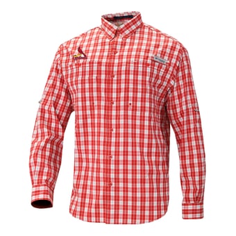 Men's Columbia  Red St. Louis Cardinals Super Tamiami Omni-Shade Long Sleeve Button-Down Shirt