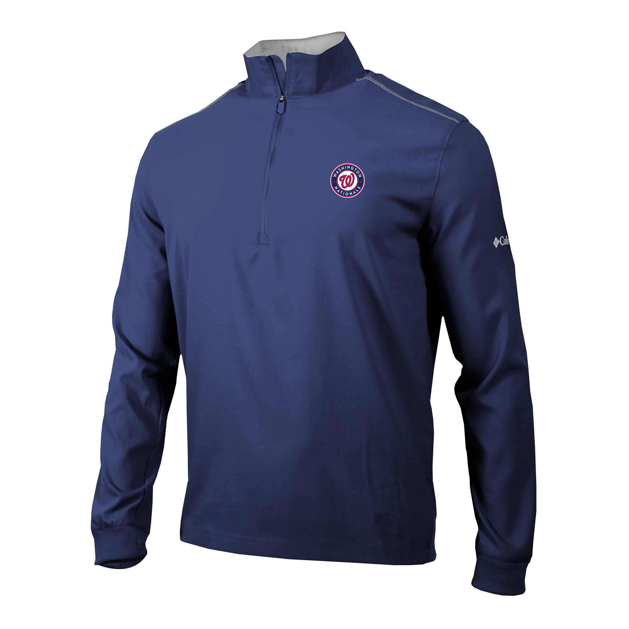 Men’s Columbia Navy Washington Nationals Omni-Wick Bogey’s Paradise Quarter-Zip Pullover