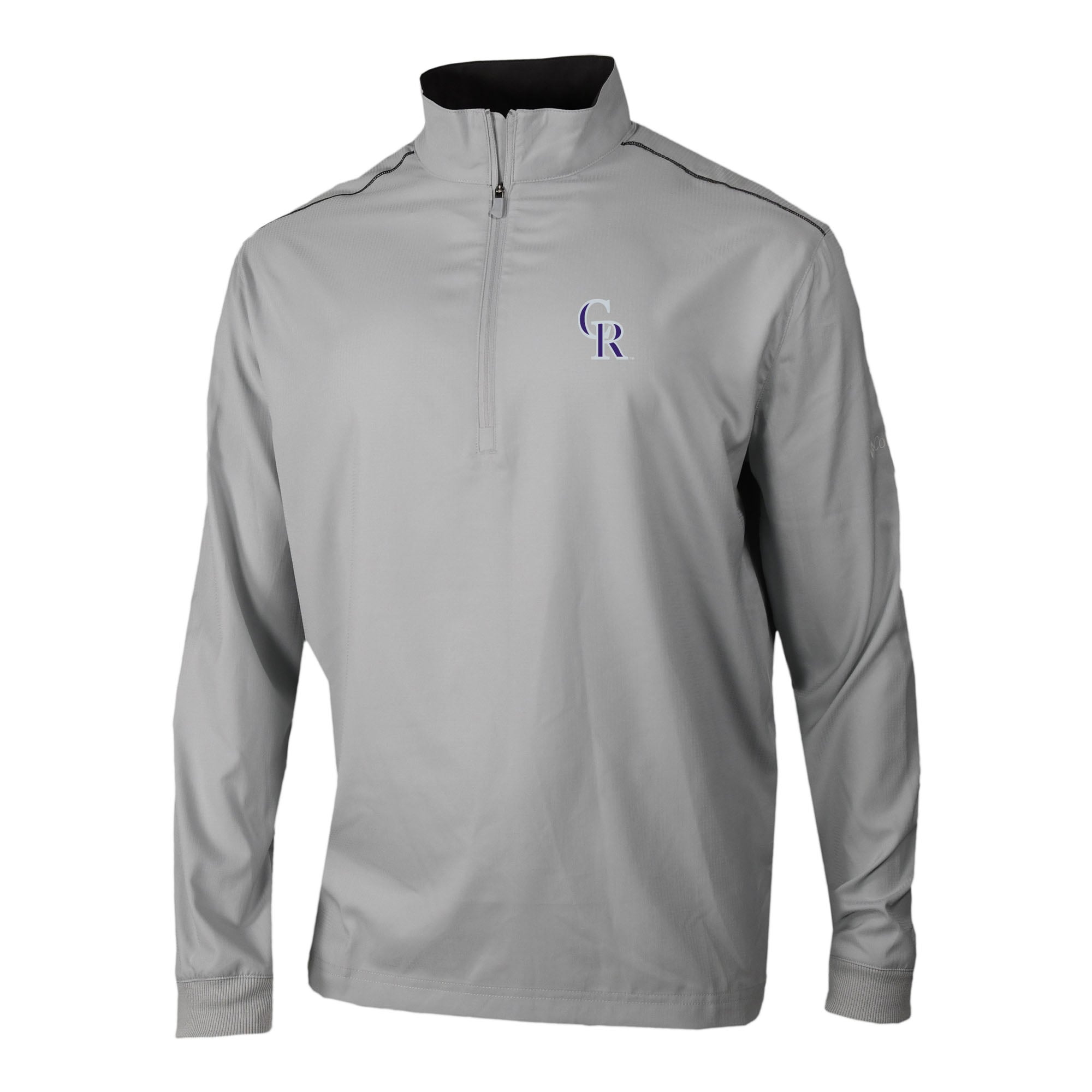 Men's Columbia Gray Colorado Rockies Omni-Wick Bogey's Paradise Quarter-Zip Pullover