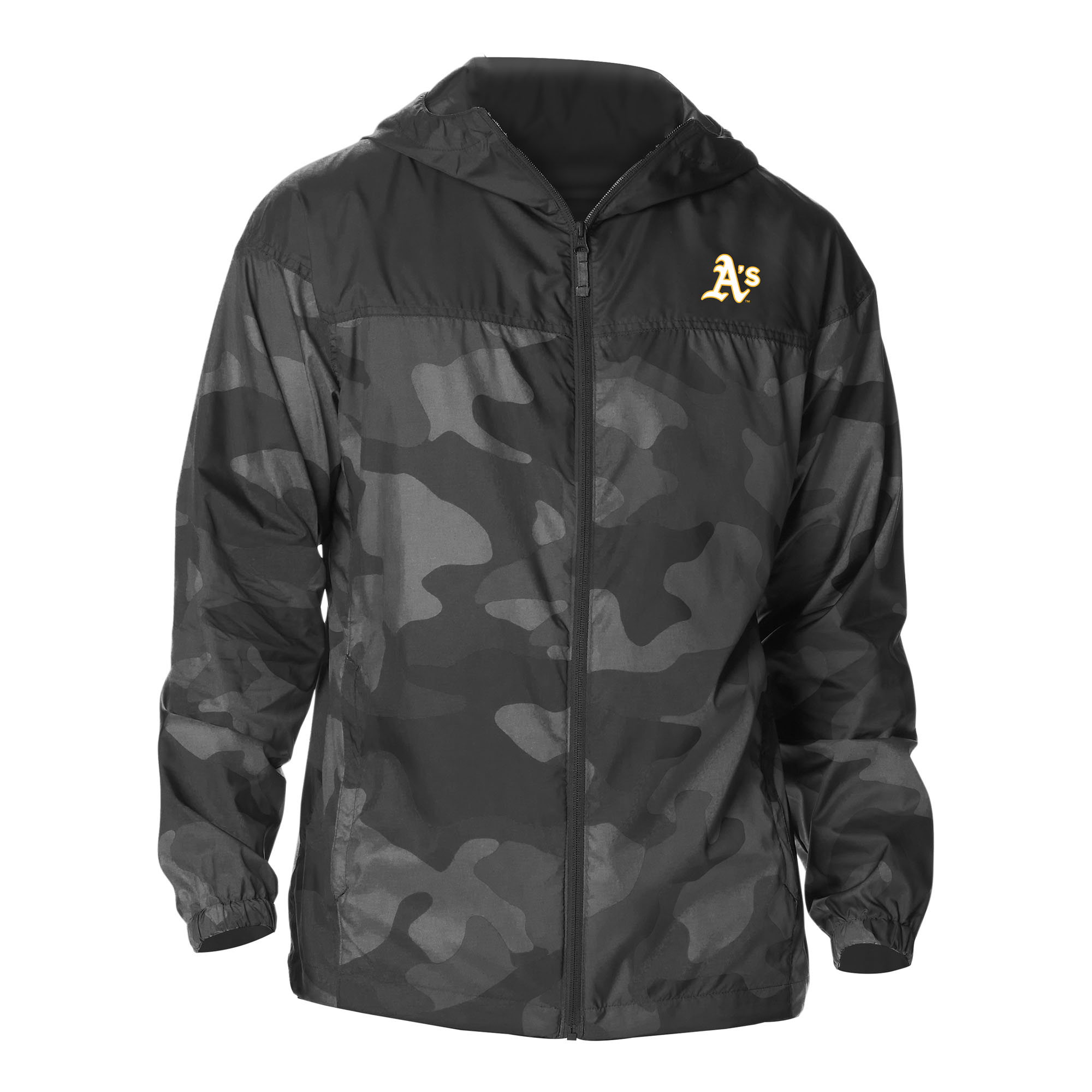 Men's Columbia  Black Athletics Flash Challenger Novelty Omni-Tech Full-Zip Windbreaker