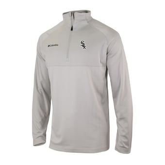 Men's Columbia  Gray Chicago White Sox Omni-Wick Raglan Rockin' It Quarter-Zip Pullover