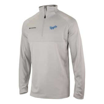 Men's Columbia  Navy Kansas City Royals Omni-Wick Raglan Rockin' It Quarter-Zip Pullover