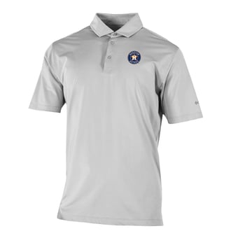 Men's Columbia  Gray Houston Astros Omni-Wick Double Hit Polo