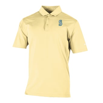 Men's Columbia  Gold Seattle Mariners Omni-Wick Double Hit Polo