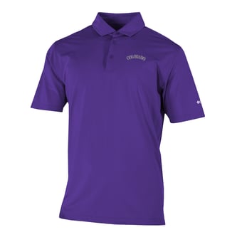 Men's Columbia  Purple Colorado Rockies Omni-Wick Double Hit Polo