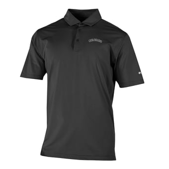Men's Columbia  Black Colorado Rockies Omni-Wick Double Hit Polo