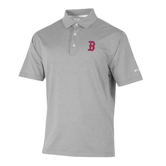 Men's Columbia  Gray Boston Red Sox Sand Tee Polo