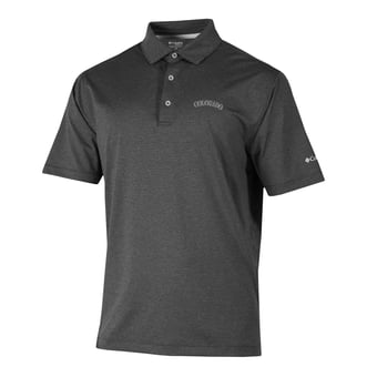 Men's Columbia  Black Colorado Rockies Sand Tee Polo