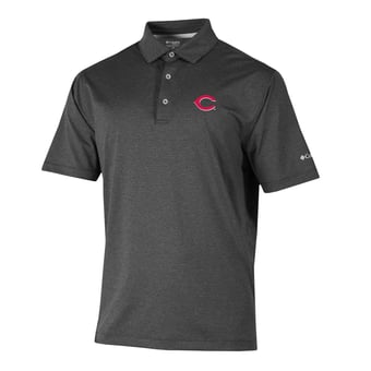 Men's Columbia  Black Cincinnati Reds Sand Tee Polo