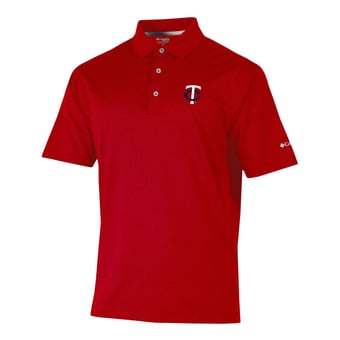 Men's Columbia Red Minnesota Twins Sand Tee Polo