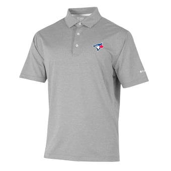 Men's Columbia  Gray Toronto Blue Jays Sand Tee Polo