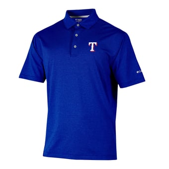 Men's Columbia  Royal Texas Rangers Sand Tee Polo