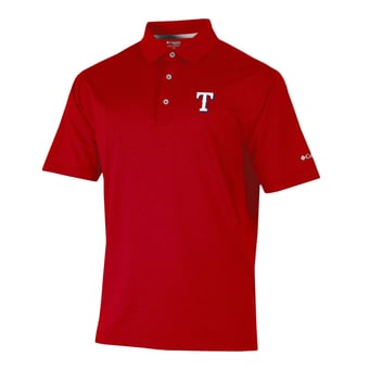Men's Columbia  Red Texas Rangers Sand Tee Polo