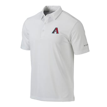 Men's Columbia  White Arizona Diamondbacks Omni-Wick Drive Polo