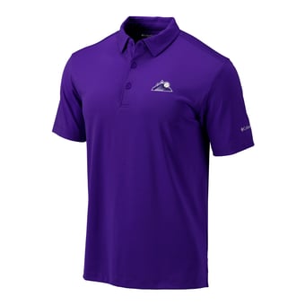 Men's Columbia  Purple Colorado Rockies Omni-Wick Drive Polo