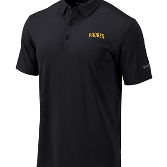 Men's Columbia  Black San Diego Padres Omni-Wick Drive Polo