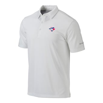 Men's Columbia  White Toronto Blue Jays Omni-Wick Drive Polo