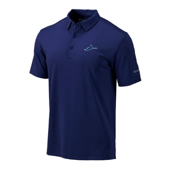 Men's Columbia  Navy Tampa Bay Rays Omni-Wick Drive Polo