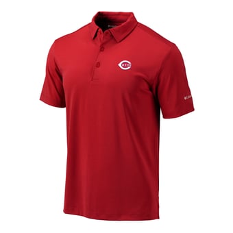 Men's Columbia  Red Cincinnati Reds Omni-Wick Drive Polo