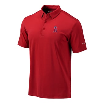 Men's Columbia  Red Los Angeles Angels Omni-Wick Drive Polo
