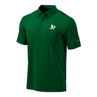 Men's Columbia  Green Athletics Omni-Wick Drive Polo