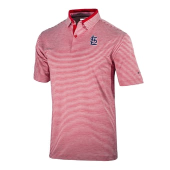 Men's Columbia  Red St. Louis Cardinals Omni-Wick Golden Hills Polo