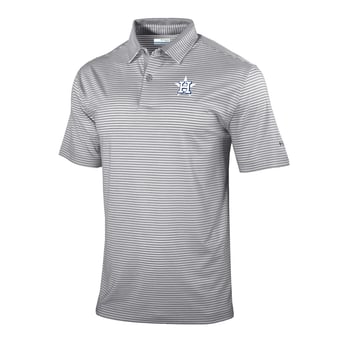 Men's Columbia  Gray Houston Astros Omni-Wick Golden Hills Polo