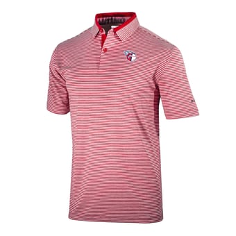 Men's Columbia  Red Cleveland Guardians Omni-Wick Golden Hills Polo
