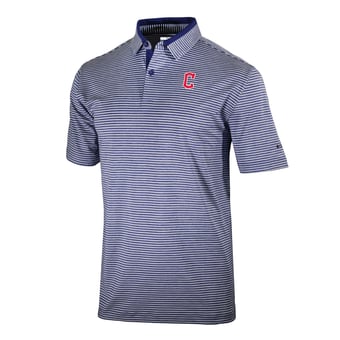 Men's Columbia  Navy Cleveland Guardians Omni-Wick Golden Hills Polo