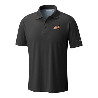 Men's Columbia  Black New York Mets Omni-Wick Low Drag Offshore Polo