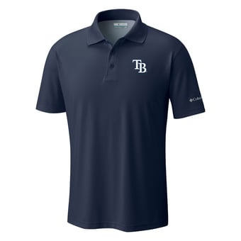Men's Columbia  Navy Tampa Bay Rays Omni-Wick Low Drag Offshore Polo