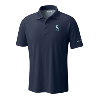 Men's Columbia  Navy Seattle Mariners Omni-Wick Low Drag Offshore Polo