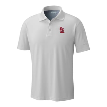 Men's Columbia  White St. Louis Cardinals Omni-Wick Low Drag Offshore Polo