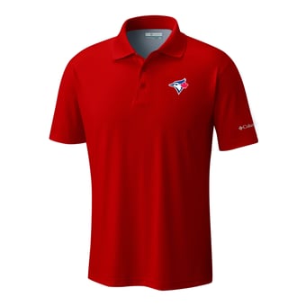 Men's Columbia  Red Toronto Blue Jays Omni-Wick Low Drag Offshore Polo