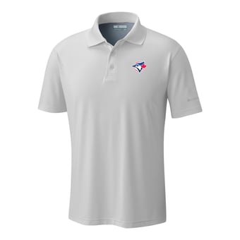 Men's Columbia  White Toronto Blue Jays Omni-Wick Low Drag Offshore Polo