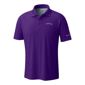 Men's Columbia  Purple Colorado Rockies Omni-Wick Low Drag Offshore Polo