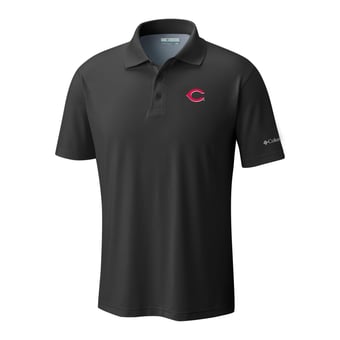 Men's Columbia  Black Cincinnati Reds Omni-Wick Low Drag Offshore Polo
