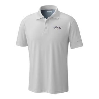 Men's Columbia  White Houston Astros Omni-Wick Low Drag Offshore Polo