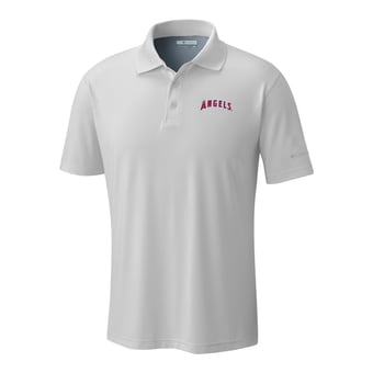 Men's Columbia  White Los Angeles Angels Omni-Wick Low Drag Offshore Polo