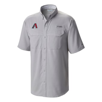 Men's Columbia  Gray Arizona Diamondbacks Omni-Wick Low Drag Offshore Button-Up Shirt