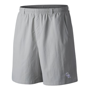 Men's Columbia  Gray Colorado Rockies PFG Backcast III Water Shorts