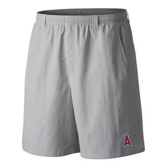 Men's Columbia  Gray Los Angeles Angels PFG Backcast III Water Shorts