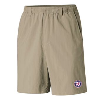 Men's Columbia  Tan Washington Nationals PFG Backcast III Water Shorts