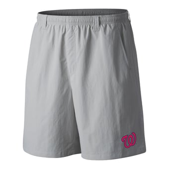 Men's Columbia  Gray Washington Nationals PFG Backcast III Water Shorts