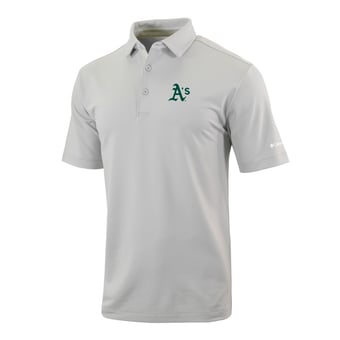 Men's Columbia  Gray Athletics Omni-Wick Even Lie Polo