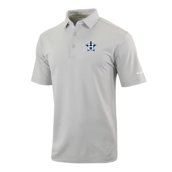 Men's Columbia  Gray Houston Astros Omni-Wick Even Lie Polo