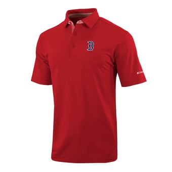 Men's Columbia  Red Boston Red Sox Omni-Wick Even Lie Polo