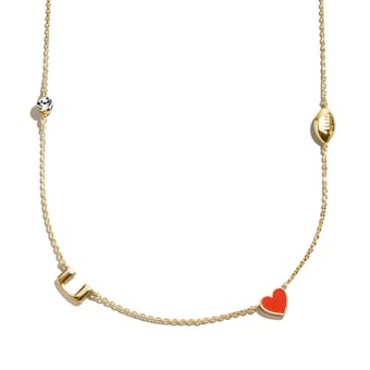 BaubleBar Miami Hurricanes Delicate Spaced Charm Necklace