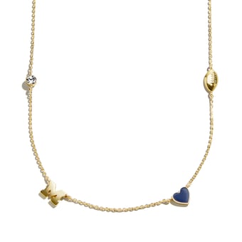 BaubleBar Michigan Wolverines Delicate Spaced Charm Necklace