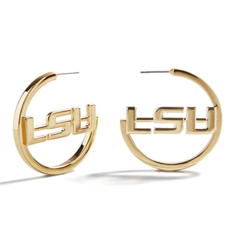 BaubleBar LSU Tigers Logo Hoop Earring